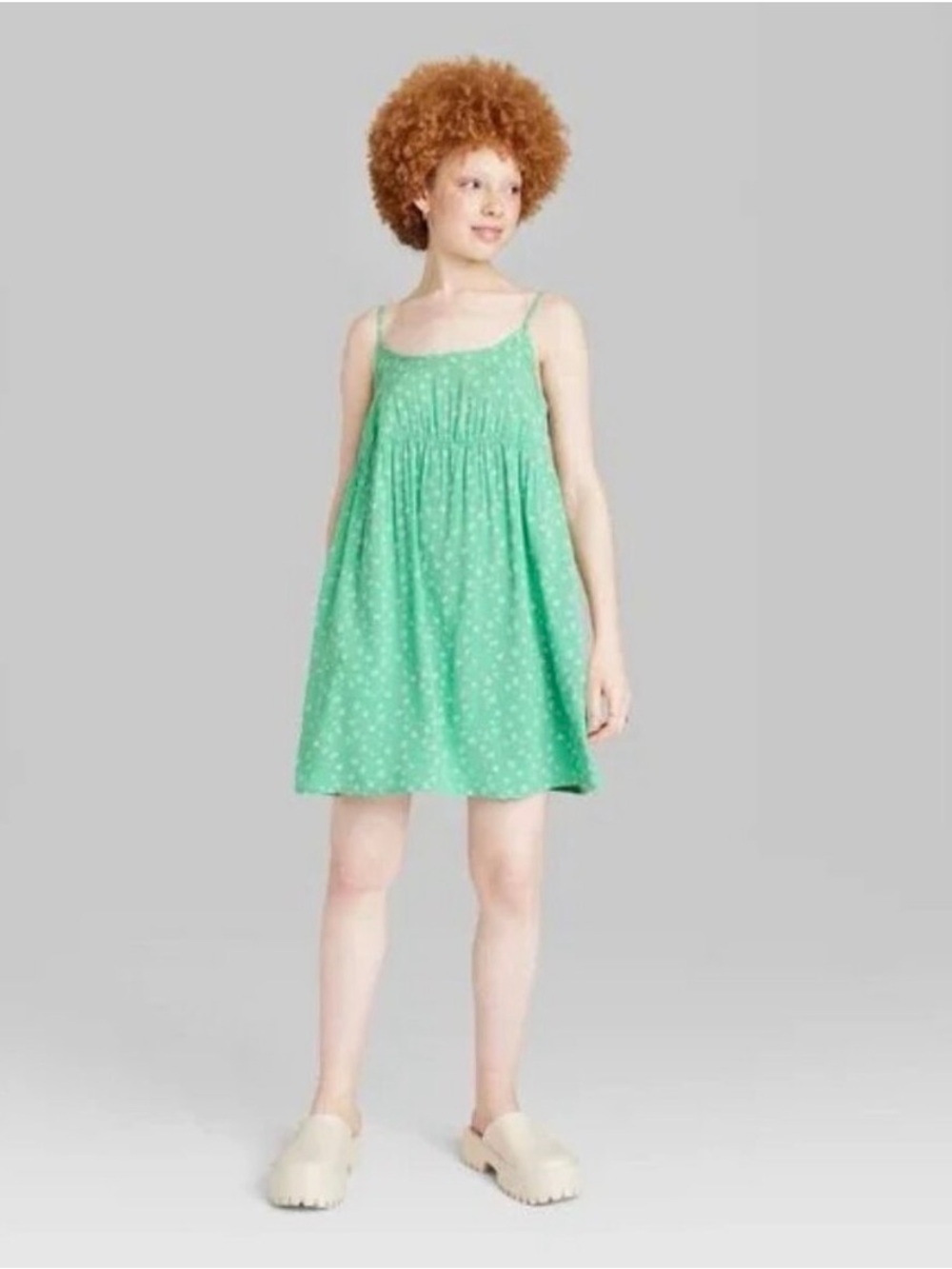 wild fable Mint Green Floral Mini Dress